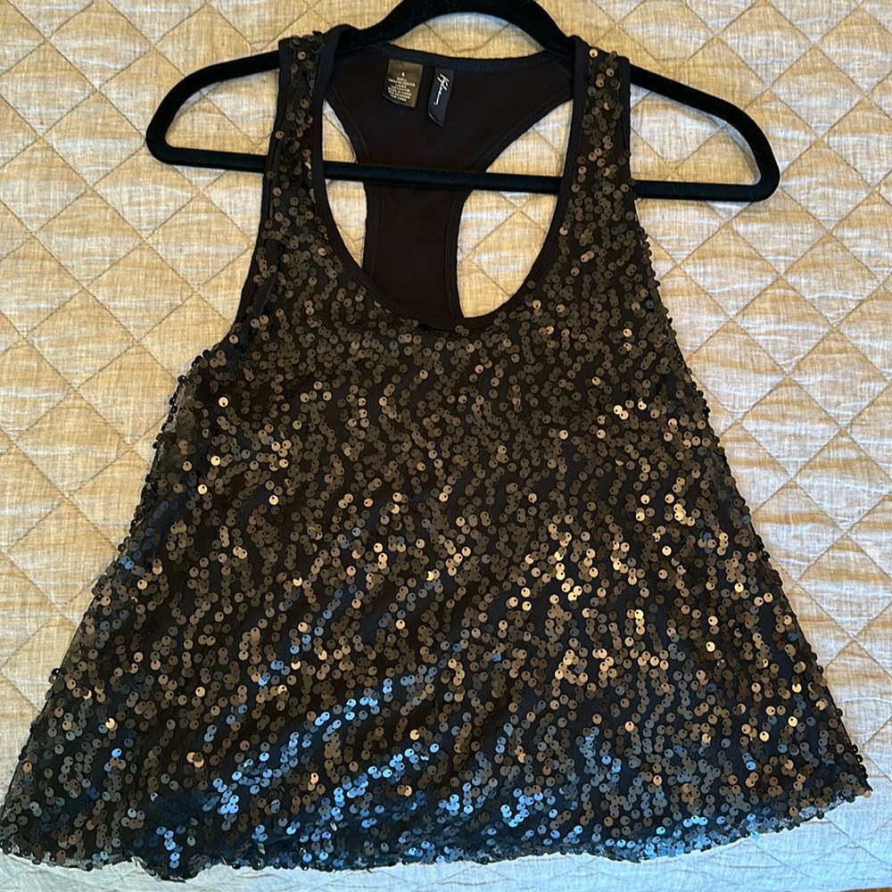 KYLEE - Sequin Racerback Tank Top - Size Small